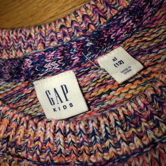 Girls XL gap rainbow knit sweater - Picture 2 of 4